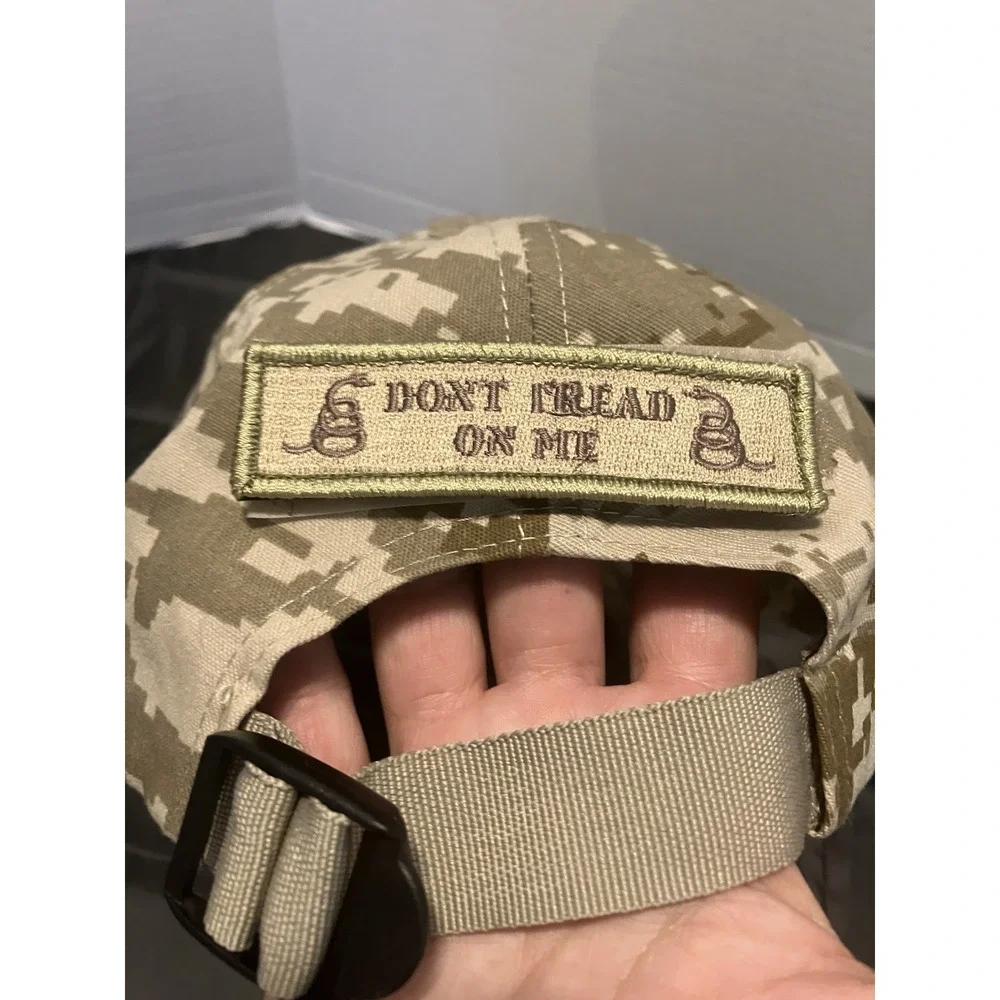 Desert Digital Tan Camouflage Tactical Operator Cap - Patch Area Baseball Hat
